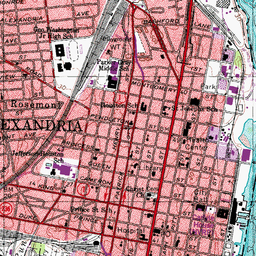 Topographic Map of Russell Temple Christian Methodist Episcopal Church, VA