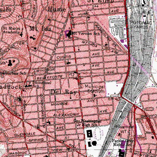 Topographic Map of Salvation Army Church, VA