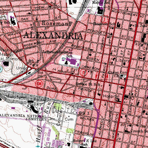 Topographic Map of Allyene Zion African Methodist Episcopal Church, VA