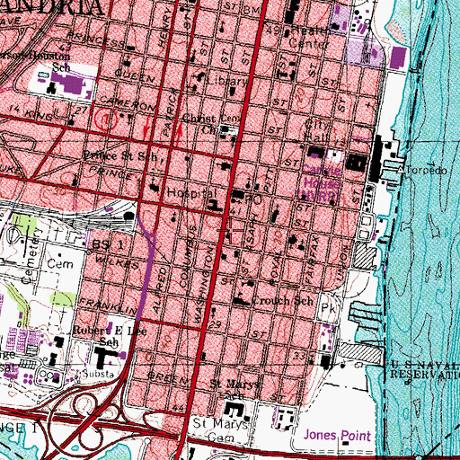 Topographic Map of Beulah Baptist Church, VA
