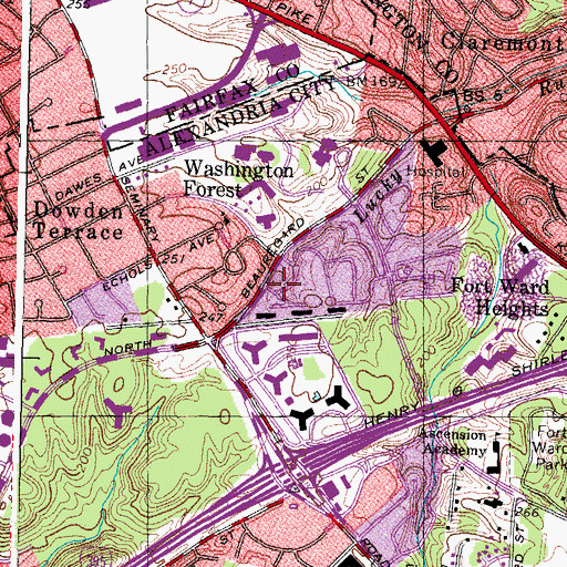 Topographic Map of Church of Resurrection Episcopal, VA