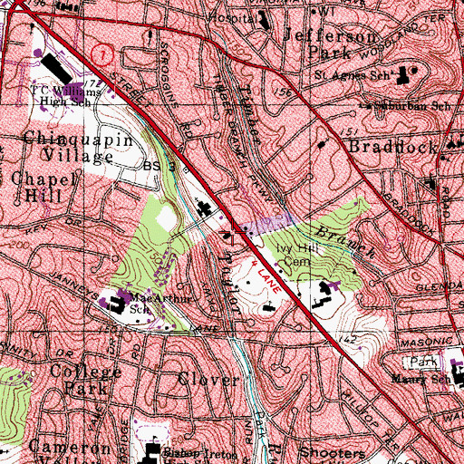 Topographic Map of Church of God, VA