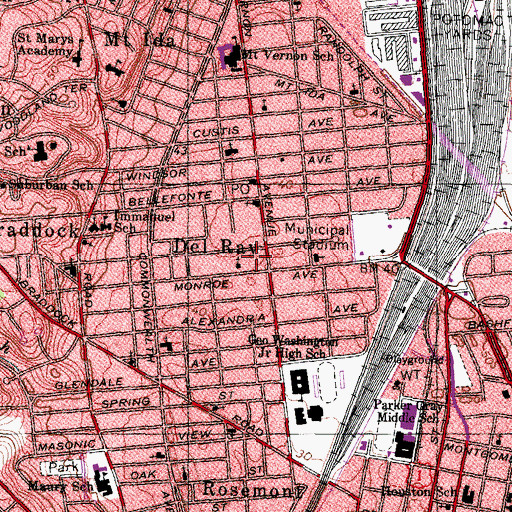 Topographic Map of First Wesleyan Church, VA