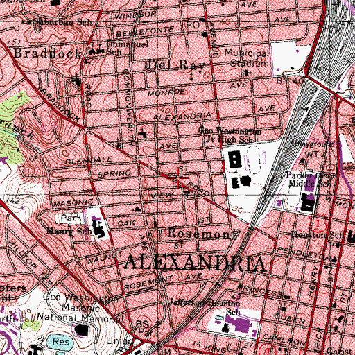 Topographic Map of First Nazarene Church, VA