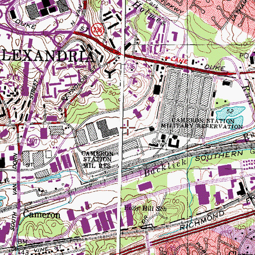 Topographic Map of Trade Center Finance Unit Post Office, VA