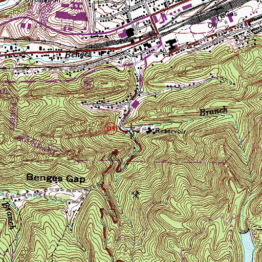 Topographic Map of Robinet Branch, VA