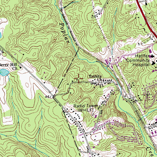 Topographic Map of Washington School (historical), VA
