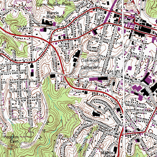 Topographic Map of Apostle Faith Church, VA