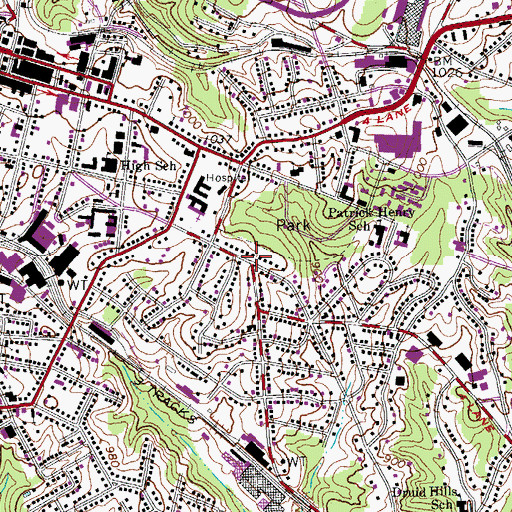 Topographic Map of Calvary Christian Church, VA