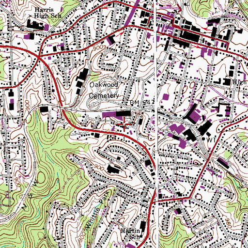 Topographic Map of Church of God, VA