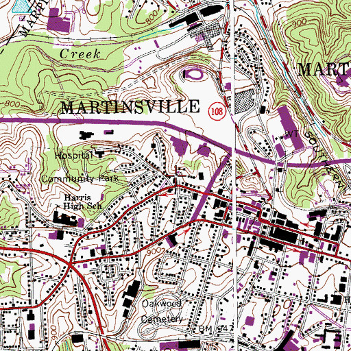 Topographic Map of Grace United Presbyterian Church, VA