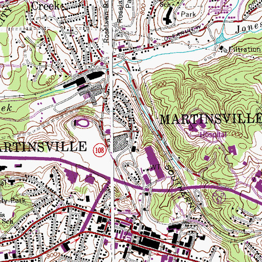 Topographic Map of Kate Anderson School, VA