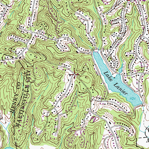 Topographic Map of Lanier Farm School (historical), VA