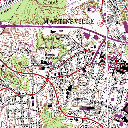 Topographic Map of Mount Zion Holiness Church, VA