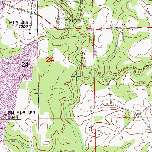 Topographic Map of Day Branch, AL