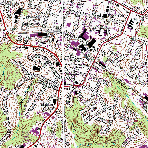 Topographic Map of Pentecostal Holiness Church, VA