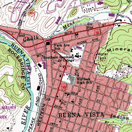 Topographic Map of Church of God of Prophecy, VA