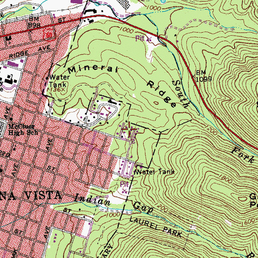 Topographic Map of Racy Acres, VA