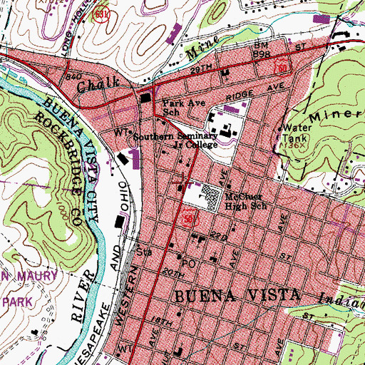 Topographic Map of Seventh Day Adventist Church, VA