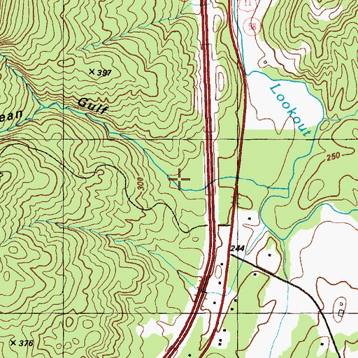 Topographic Map of Dean Gulf, GA