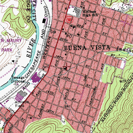 Topographic Map of Pentecostal Holiness Church, VA