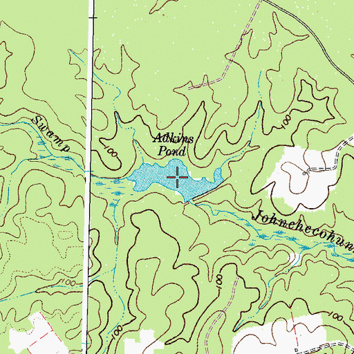 Topographic Map of Atkins Pond, VA