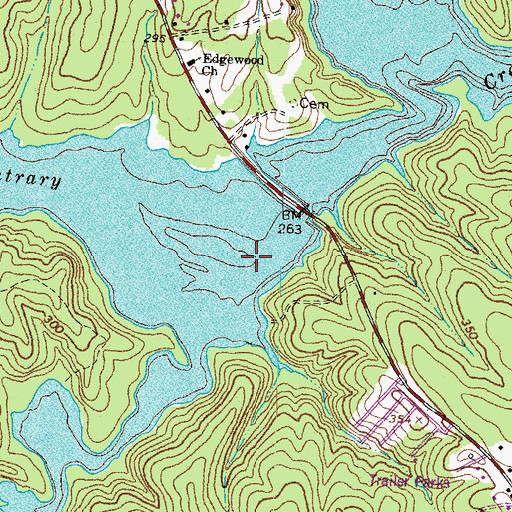 Topographic Map of Lake Anna, VA
