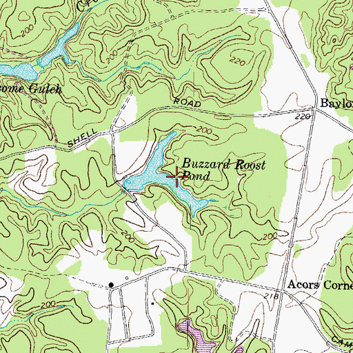 Topographic Map of Buzzard Roost Pond, VA