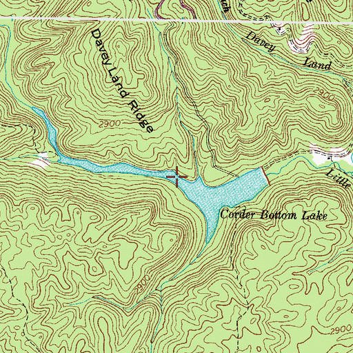 Topographic Map of Bark Camp Lake, VA