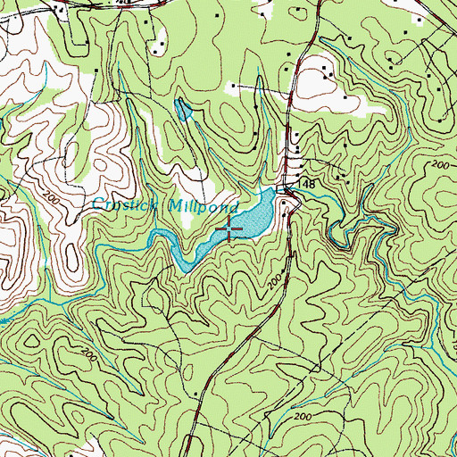 Topographic Map of Crostick Millpond, VA