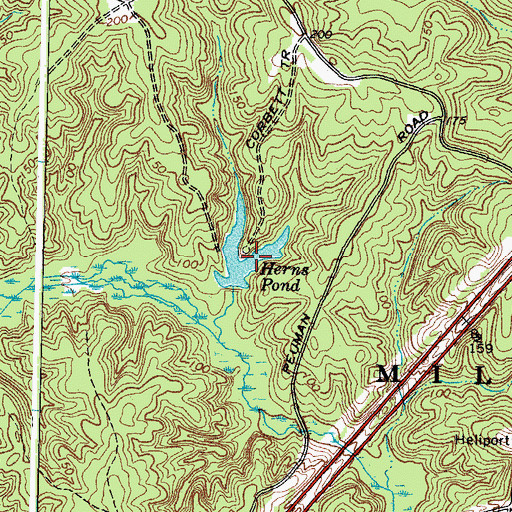 Topographic Map of Herns Pond, VA