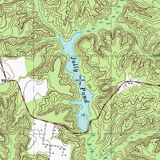 Topographic Map of Jolly Pond, VA