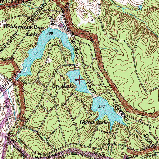 Topographic Map of Lee Lake, VA