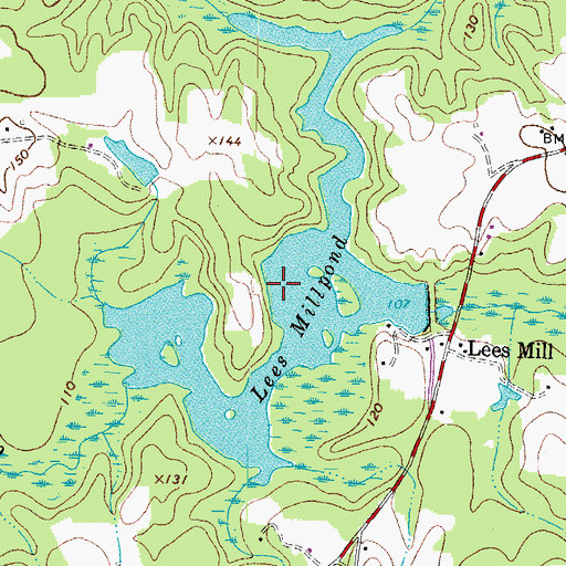 Topographic Map of Lees Millpond, VA