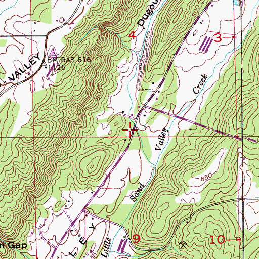 Topographic Map of Dugout Valley, AL
