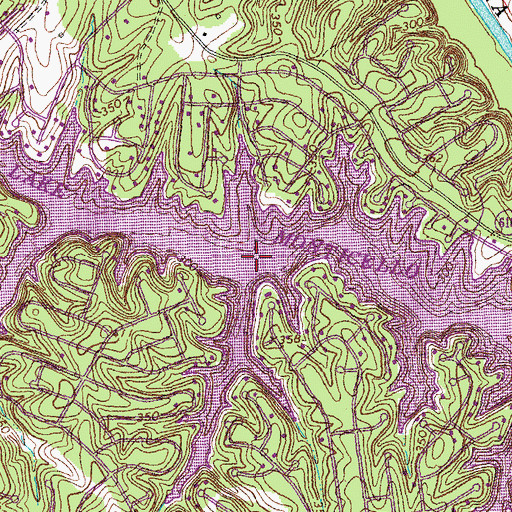 Topographic Map of Lake Monticello, VA