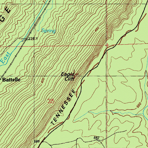 Topographic Map of Eagle Cliff, AL