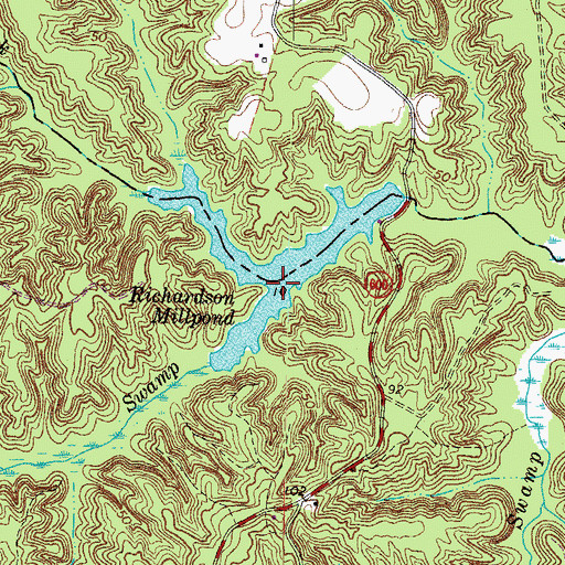 Topographic Map of Richardson Millpond, VA