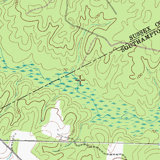 Topographic Map of Rivers Pond, VA