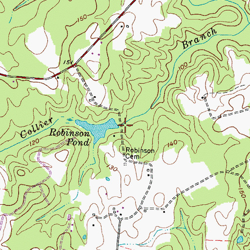 Topographic Map of Robinson Pond, VA