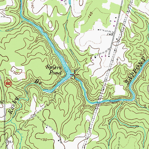 Topographic Map of Spiers Pond, VA