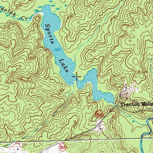 Topographic Map of Sports Lake, VA