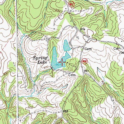 Topographic Map of Spring Lake, VA