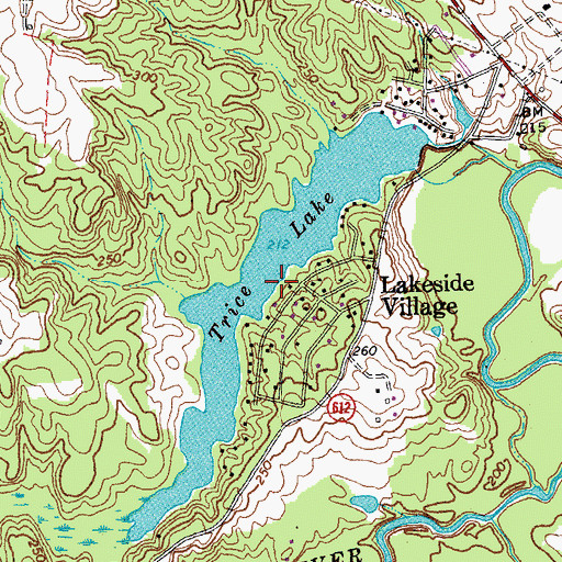 Topographic Map of Trice Lake, VA