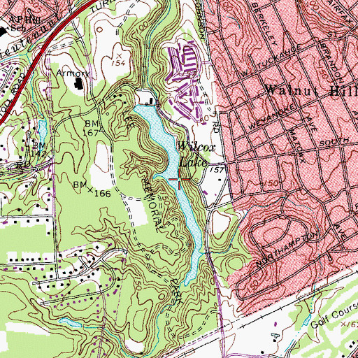 Topographic Map of Wilcox Lake, VA