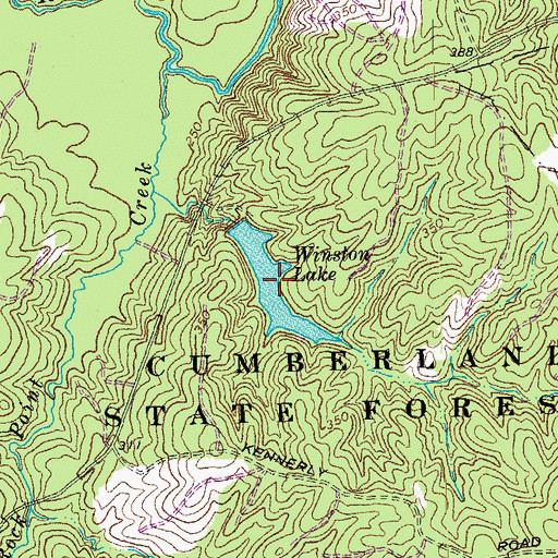 Topographic Map of Winston Lake, VA