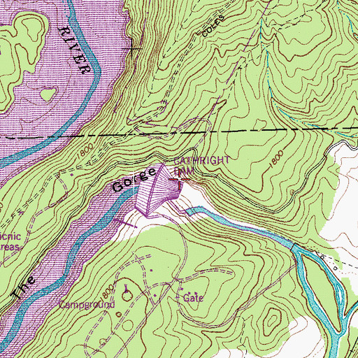Topographic Map of Lake Moomaw, VA