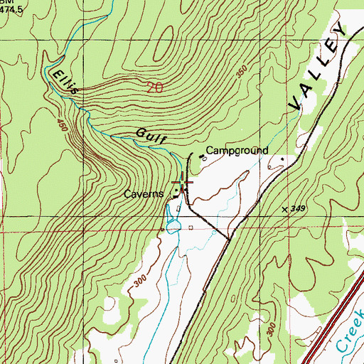 Topographic Map of Ellis Gulf, AL