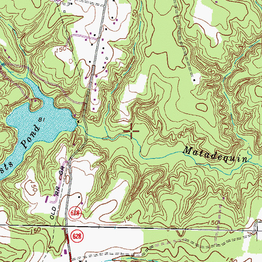 Topographic Map of Wests Pond, VA