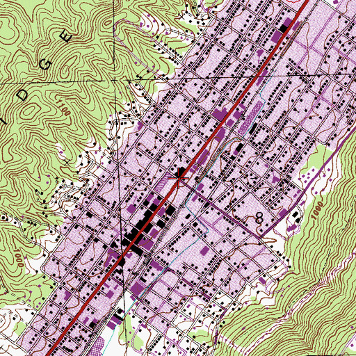 Topographic Map of Fort Payne, AL